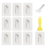 1 x RAW Customer Returns Ruucy Pack of 10 large adhesive screws, waterproof self-adhesive hooks, transparent screw stickers without drilling, adhesive nails wall hooks for tile walls, bathroom, kitchen, storage room, shower room - RRP €8.05