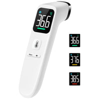 1 x RAW Customer Returns Non-Contact Thermometer for Babies, Children and Adults, Infrared Forehead Thermometer with Ultra-Clear LED Display, High Accuracy and Fever Alarm - White - RRP €19.15