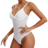 1 x RAW Customer Returns Joyshaper Women s Body Shapewear Tummy Control Body Shaper Shaping Thong Bodysuit Figure-Shaping Corset Body White XL - RRP €26.99