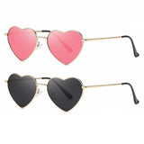 1 x RAW Customer Returns Musivon Heart Sunglasses Women Polarized - Vintage Festival Heart Shape Sunglasses Hippie Glasses - RRP €19.99