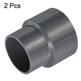 1 x RAW Customer Returns PATIKIL Pack of 3 PVC Reducing Pipe Fittings 63x50mm Straight Coupling Adapter Connector Grey - RRP €24.0