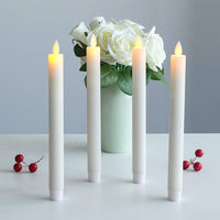 1 x RAW Customer Returns Eldnacele Flameless Flickering Moving Wick Candles with Timer Remote Control Battery Operated for Wedding Ivory 4 Pack - RRP €25.2