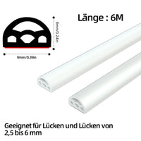 22 x Brand New Adhesive Door Window Seal, Draft Excluder Soundproof D-profile Seals, Rubber Seal in Armored Strip Porous-White, 6M  - RRP €475.2