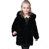 1 x RAW Customer Returns KVbabby Girls Winter Warm Coat Thick Fur Coat Plush Outwear Winter Coat Children Outerwear with Hood - RRP €43.44