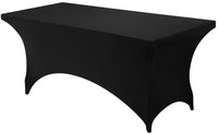 1 x RAW Customer Returns Utopia Kitchen Extendable Tablecloth 8 Feet, 244cm - Washable and Wrinkle Resistant Spandex Table Cover for Events and Parties Pack of 1, Black  - RRP €27.11