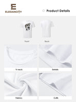 1 x Brand New Elegancity Men s White T-Shirt Men s Summer Crew Neck T-Shirt Short Sleeve Men s T-Shirt S - RRP €27.6