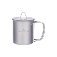 1 x RAW Customer Returns iBasingo 200ml Camping Mug Outdoor Cup Titanium Drinking Mug with Lid Folding Handle Ultralight Tea Coffee Water Cup Picnic Cookware Ti3033D - RRP €25.98