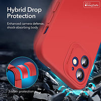 1 x RAW Customer Returns ESR Cloud Soft Case with MagSafe Compatible with iPhone 12 Mini 2020 5.4 Inch Silicone Case with Pro Camera Protection, Red - RRP €18.14