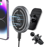 1 x RAW Customer Returns OHLPRO Compatible with MagSafe Car Mount Charger, Car Phone Holder with Charging Function for iPhone 15 Pro Max 15 pro 15 Plus 14 13 12 Series, Magnet Car Phone Holder Wireless Car Holder - RRP €32.99