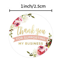 1 x Brand New ONTYZZ Thank You Stickers 500 Pieces Decorative Self-Adhesive Sealing Stickers Round Paper Labels for Business Weddings Paper Making Stickers 1 Inch 8 Designs - RRP €22.8