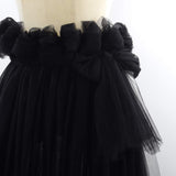 1 x RAW Customer Returns GRACEART Women s Long Tulle Skirts Prom Evening Skirt Elastic Waistband Tutu Black  - RRP €35.99