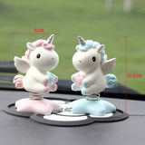 1 x RAW Customer Returns TENDYCOCO Bobble Head Unicorn Dashboard Accessories Bobble Head Dashboard Ornaments For Car Nodding Car Accessories Cartoon Desktop Car Dashboard Decorative Car Unicorn Sticker Car - RRP €13.89