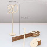 1 x RAW Customer Returns Youngine 20 Wooden Table Numbers with Holder Base for Wedding Banquet Party Table Home Birthday Decoration Tall  - RRP €20.16