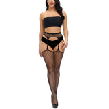 10 x Brand New QIDISHUI Women s Fishnet Stockings Sexy Pantyhose High Waist Fishnet Tights Garter Belt Stockings One Size, Black Fishnet Tights-1653  - RRP €240.0