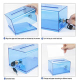 1 x RAW Customer Returns 1-Pack Acrylic Donation Box with Lock, Clear Ballot Box with Sign Holder, Suggestion Box for Fundraising, Donation, Bar, School Vote, 6.2x4.6x3.9 inch - RRP €16.13