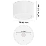 1 x RAW Customer Returns KYOTECH LED surface-mounted light white - surface-mounted spot flat with 6W LED GX53 230V surface-mounted spotlight warm white 3000K ceiling spots surface-mounted 95x55mm round ceiling light made of aluminum - RRP €21.99