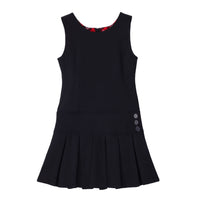 1 x Brand New Bienzoe Girls Stretchy School Uniform Pleated Dress Black 16 - RRP €27.99