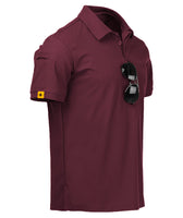 1 x RAW Customer Returns JACKETOWN Polo Shirts Men Short Sleeve Breathable Quick-drying Polo Shirts Men Summer Button Placket T-Shirts Men Casual Sports Shirt Basic Regular Fit Golf Polo Shirt Wine Red-XL  - RRP €32.99