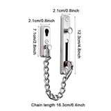 1 x RAW Customer Returns Willoo door chain security lock, chain lock door chain, door latch guard chain, door security chain with screw for home, apartment, hotel, bedroom silver  - RRP €14.11