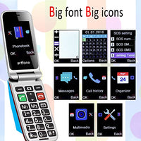 1 x RAW Customer Returns artfone flip phone seniors cell phone without contract mobile phone with large buttons 2G GSM cell phone for seniors with 2.4 inch color display camera buttons emergency call function flashlight CF241A black - RRP €37.37