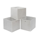 1 x RAW Customer Returns Vixzoid storage box fabric set of 4 33 x 38 x 33 cm folding box foldable folding box with finger hole for Kallax shelves or closet shelf locker insert boxes white  - RRP €25.2