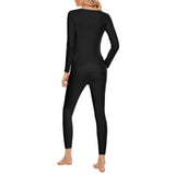 1 x Brand New Prontiaduscire Thermal Underwear Set for Women Lined in Soft Fleece, Long-Sleeved T-Shirt and Pants, Breathable, Extensible, Quick Drying, 028 Black L - RRP €30.48