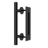 1 x RAW Customer Returns WOLFBIRD 24CM Black Kitchen Wooden Sliding Barn Door Handle - RRP €18.99