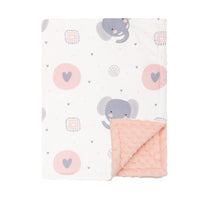 1 x RAW Customer Returns FUNUPUP Baby Blankets 75 x 100 cm Cuddly Blanket Baby Three-Layer Warm Baby Blanket Winter Receiving Blanket for Newborns The Love of the Elephant  - RRP €18.58