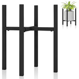 4 x RAW Customer Returns Lighterday Flower stand, black plant stand, adjustable, metal plant shelf, flower stool for outdoors, indoors, plant stool, plant shelf for balcony, garden, etc - RRP €87.96