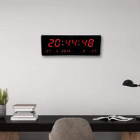 1 x RAW Customer Returns Wifehelper Digital LED Calendar Clock Temperature Office Home Living Room Wall Clocks EU Plug 110-240V Calendario Temperatura Settimana  - RRP €35.32