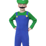 1 x Brand New WWQQYY Cosplay Costume, Super Brothers Cosplay Costume, Halloween Carnival Cosplay Costume, with Bodysuit, Hat and Mustache Cosplay Costume for Men Women Boys Girls, Boys Green, M - RRP €34.27