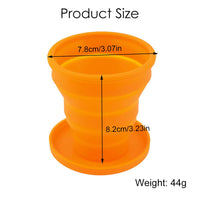 5 x Brand New Foldable Silicone Cup, Practical Travel Cup, Foldable Travel Cup, Collapsible Outdoor Cup, Camping Drinking Cup, With Cover, for Camping and Hiking, 2 Pack, Green Orange - RRP €32.7