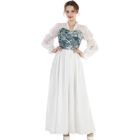 4 x Brand New CR ROLECOS Victorian Dress Princess Dress Medieval Rococo Dress Costume Women Floor Length Dresses Carnival, Party Dress XL - RRP €76.8