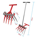 1 x RAW Customer Returns CStern Fork with Metal Handle, Grave Fork with 9 Teeth, 2 in 1 Garden Fork, Fork, Garden Cutter for Digging and Chopping Earth - RRP €90.99