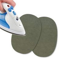 1 x RAW Customer Returns USIT, Pack of 2 mini iron-on patches made of suede fabric, 13 x 9 cm, ideal for repairing trousers, jackets and shirts, unchangeable colours, olive green - RRP €16.8