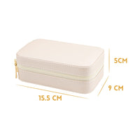 1 x RAW Customer Returns SANQIANWAN Small Jewelry Box Jewelry Box Women s Jewelry Case Travel Jewelry Storage Jewelry Box Women s Jewelry Box for Rings, Earrings, Necklace, Wristwatch White  - RRP €25.21