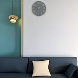 1 x RAW Customer Returns LOHAS Home Wooden Wall Clock 25cm Silent Non Ticking Quartz Battery Operated Morden Simplicity Grey  - RRP €15.12