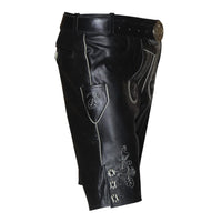 1 x RAW Customer Returns top str men s traditional leather trousers, short leather trousers, Bavarian leather trousers, Oktoberfest leather trousers, wild buck leather trousers, smooth leather trousers, leather shorts, size. 46-64 50  - RRP €126.05