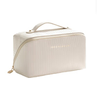 1 x RAW Customer Returns Cosmetic Bag, Makeup Bag, Cosmetic Bag with Handle, Cosmetic Bag, Waterproof, Portable, Toiletry Bag, Women, Large, Waterproof, Travel, Makeup Bag, Beige Large Cosmetic Bag - RRP €32.4