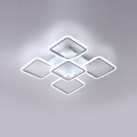 1 x RAW Customer Returns Ceiling lamp LED, 70W 7000LM Creative 5 Heads Square Shape LED Ceiling Light, Acrylic White Ceiling Lighting LED Modern for Bedroom Living Room, Cold White 6500K - RRP €47.19