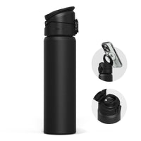 1 x RAW Customer Returns RHINOSHIELD AquaStand Magnetic Bottle 700 ml Stainless Steel Insulated Drinking Bottle, Sports Bottle with MagSafe Compatible Handle, Tripod with Adjustable Angles, Leak-Proof - Black - RRP €59.99