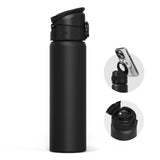 1 x RAW Customer Returns RHINOSHIELD AquaStand Magnetic Bottle 700 ml Stainless Steel Insulated Water Bottle, Sports Bottle with MagSafe Compatible Handle, Tripod with Adjustable Angles, Leakproof - Black - RRP €59.99