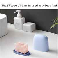 2 x Brand New Soap box travel, soap box, solid shampoo storage, silicone lid ensures a leak-proof seal for bathrooms and trips white  - RRP €14.08