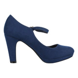 1 x RAW Customer Returns Elara Women s Pumps Strappy High Heels Vintage Chunkyrayan New BL692 Navy-41 - RRP €34.95