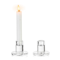 1 x RAW Customer Returns NUPTIO candle holder glass candlestick taper candles 2 clear taper candle holder candle holder taper candle small candlestick glass candlestick for wedding party Christmas decoration table decoration decoration - RRP €12.36