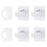 1 x Brand New YUE QIN Pack of 6 self-adhesive curtain rod holders and nail-free adjustable rod holders, transparent for living room, bathroom, bedroom, kitchen - RRP €20.4