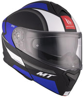 1 x RAW Customer Returns MT Helmet Genesis Folding Helmet Size M 57 58 Talo Model Matte Black and Blue with 22.06 approval - RRP €126.0