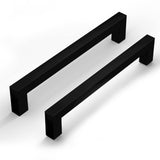 1 x RAW Customer Returns LONTAN 2 pieces handles for kitchen cabinets black furniture handles 160mm hole spacing handles black cabinet handles kitchen handles black handles furniture stainless steel drawer handles - RRP €9.06