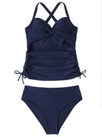 1 x RAW Customer Returns CheChury women s tankini sexy set push-up swimsuit high waist two-piece swimwear tankini swimsuit beach fashion sporty summer classic beach swimsuit set - RRP €32.99