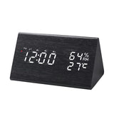 1 x RAW Customer Returns HZDHCLH Radio Alarm Clock LED Display Digital Alarm Clock Snooze Function, Three Alarm Clocks, Date Temperature, Adjustable Brightness with Charger Black  - RRP €25.2